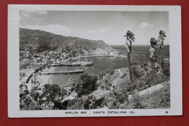 Ansichtskarte AK Santa Catalina Ils Kalifornien 1950 Avalon Bay Hotels Schiffe Ortsansicht USA Amerika Vereinigte Staaten
